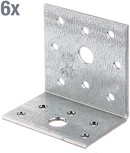 Corner Brackets Bulk Pack Sendzimir-Galvanised 40 x 60 x 60 mm / 6 STK, Stahlfarben - Image 3