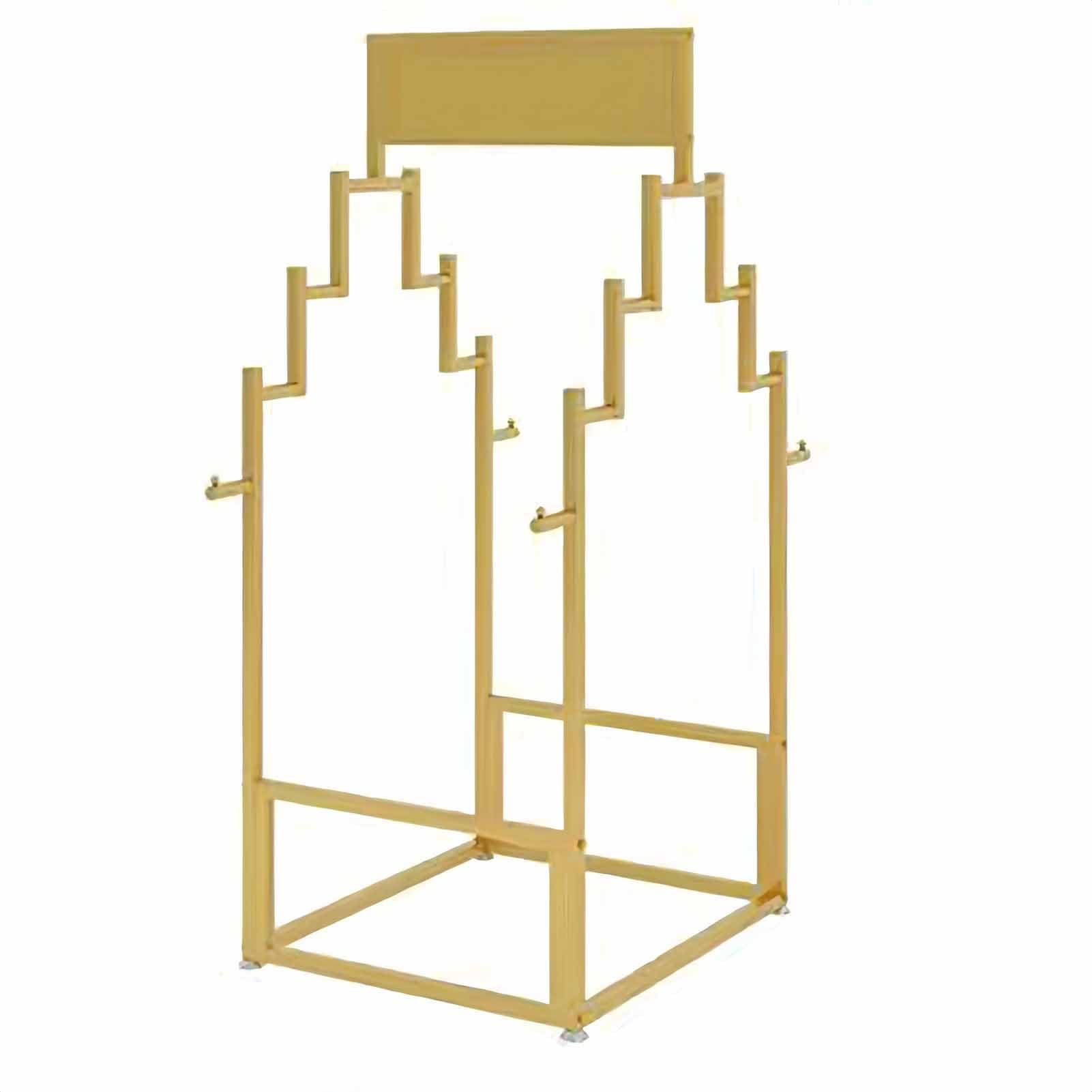 Stojący metalowy stojak na dywany, wieszak na dywaniki samochodowe, dywanik, dywanik, wielowarstwowa drabina, organizer do sklepu detalicznego, złoty,Gold-60x95x156cm