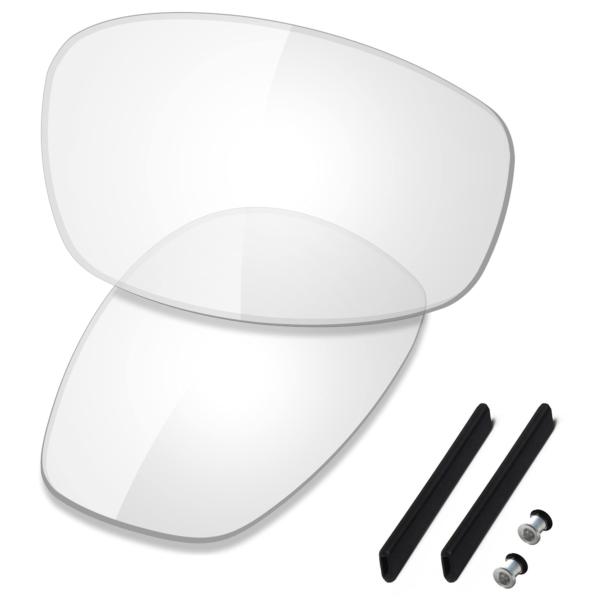 SAUCER Premium Replacement Lenses & Rubber Kits for Oakley Split Jacket OO9099 | Split Jacket Low Bridge Fit Sunglasses High Defense - HD Clear