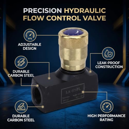 Evite tirones con la válvula de aguja de control de flujo hidráulico NPT 1/2 bidireccional 6