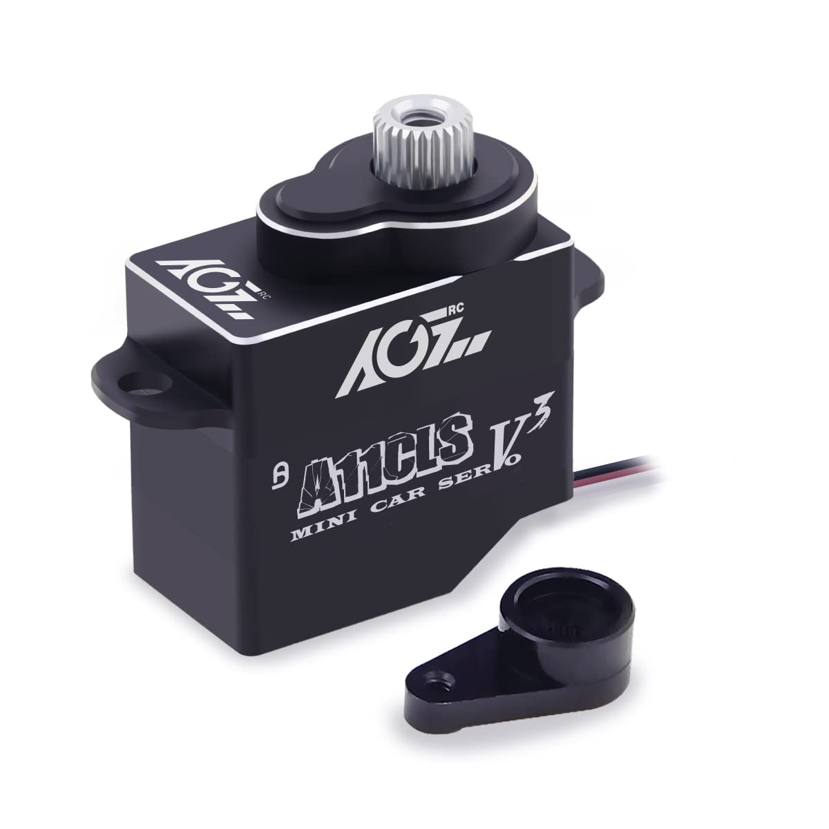 AGFRC Mini-Z-Car Micro RC-Steering Servo - 1.4KG Upgrade Programmable 0.050sec High Speed Full Metal Gear Mini Digital Coreless Black Servo, Control Angle 180° (A11CLS V3)