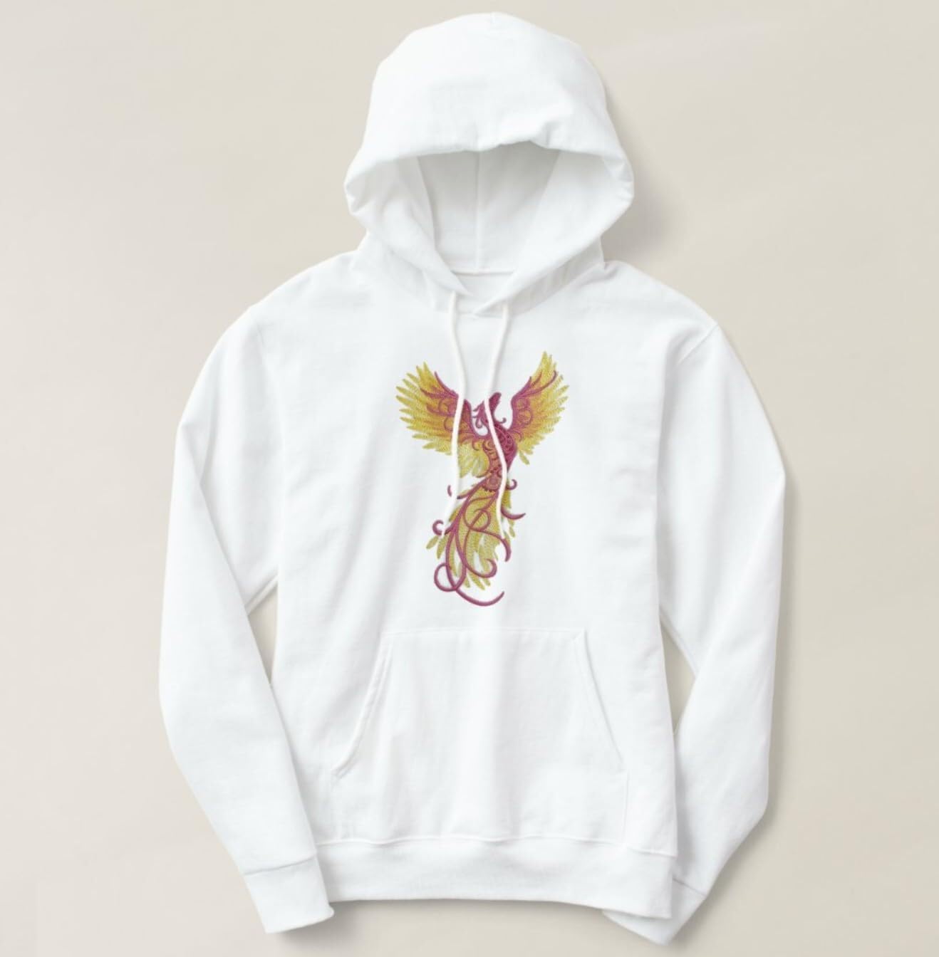 Majestic Phoenix Ascends Embroidery Patch – Large 6.8" x 9.69" Iron-On/Sew-On Appliqué for Jackets, Bags & DIY Crafts