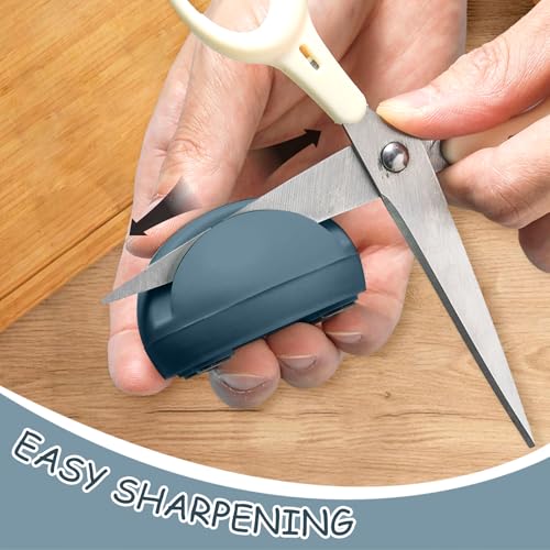 Image of 1PCS Compact Knife Sharpener for Kitchen Use, Small Sharpening Tool with Non Slip Base for Household Cooking and Food Preparation(Blue,B,F)
