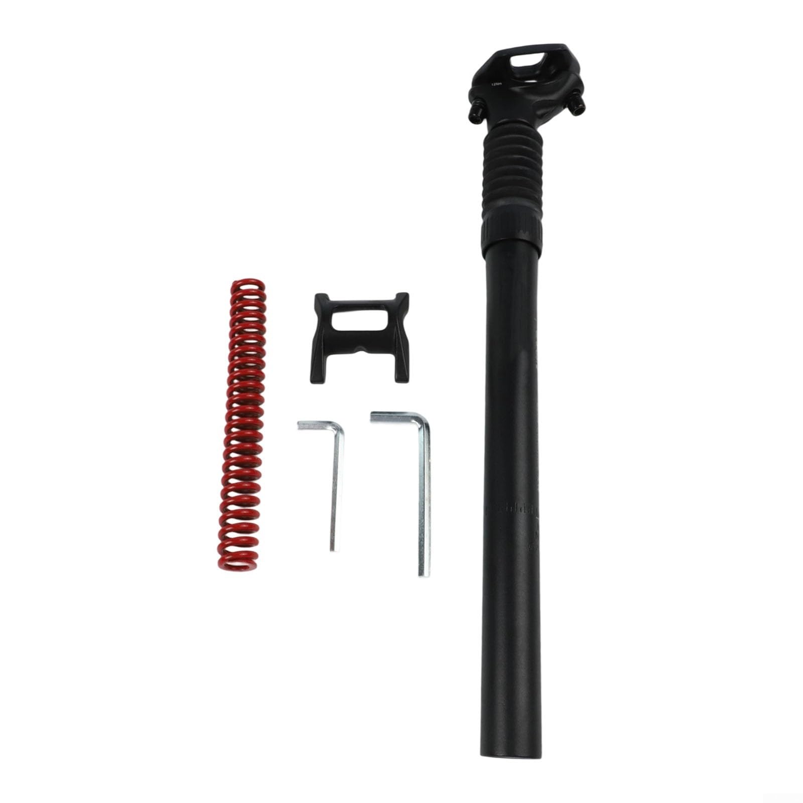 Reggisella ammortizzante per bicicletta, in lega di alluminio, per mountain bike, ciclismo su strada, lunghezza 350 mm, rimbalzo regolabile 25,4-34,9 mm