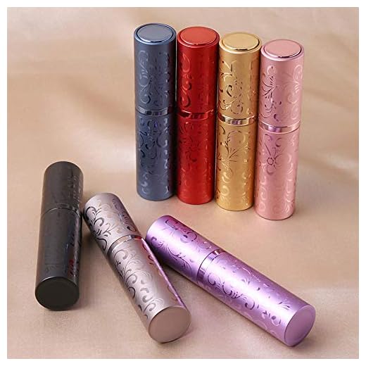 lhmlyl No Touch tvåldispenser 1 st 10 ml mini parfym påfyllningsbar flaska aluminium kropp tom snurrande spraydispenser bärbar resa roterande påfyllningsbar flaska – 10 ml_svart