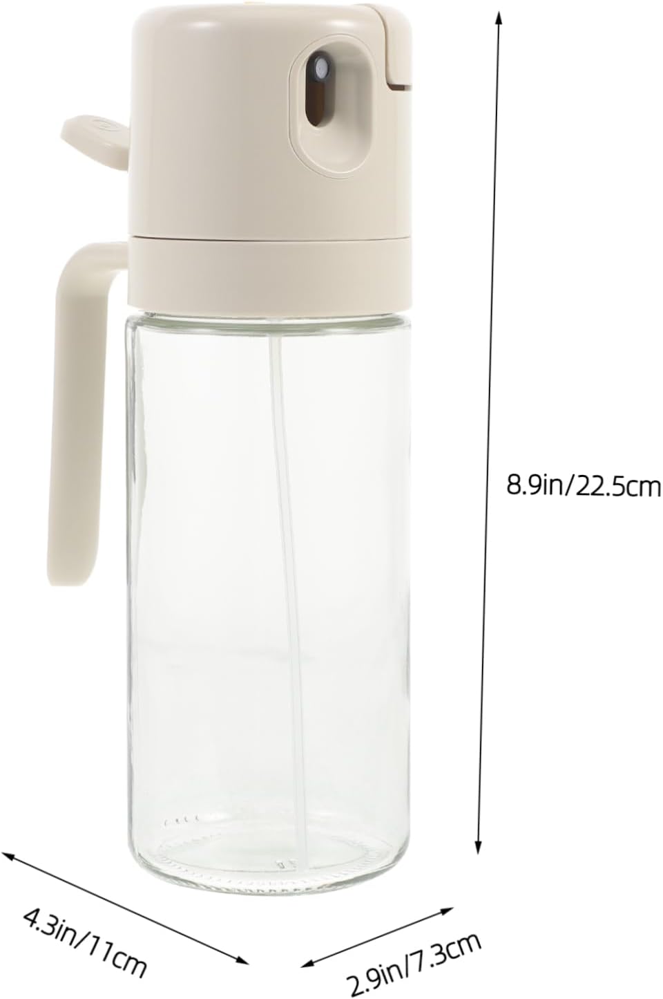 Unomor Oil Dispenser Bottle Reusable Oil and Sauce Cruet Spray Function for Kitchen Easy to Clean Container for Vinegar and Seasonings