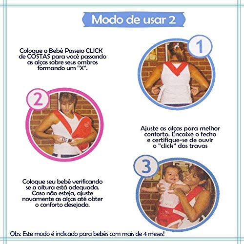 Canguru Click Bebê Passeio Bege Xadrez