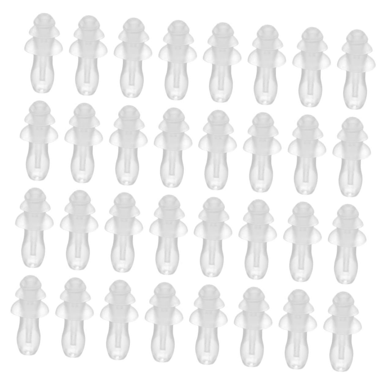 ULTECHNOVO 200pares Tapones De Silicona Transparentes Para Reducción De Ruido Reutilizables Protección Auditiva Para Estudio y Entornos Ruidosos