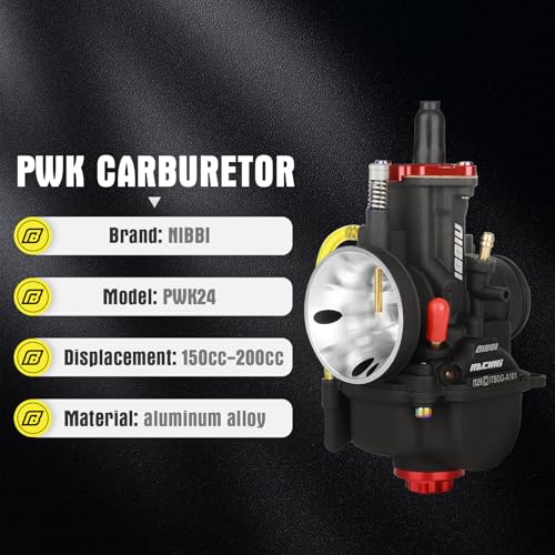 Image of NIBBI PWK 26mm Carburetor with Three Main Jets and One Pilot Jet of Performance Racing Carburetor for Replace Keihin or mikuni Carburetors