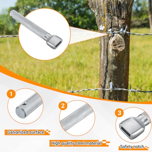 Image of LEIFIDE 1 Pack 6.3 x 0.7 x 1.2 Inches Galvanized Steel Fence Stapler Gun Nail Gun Screwdriver, Easy to Operate, Suitable for 2 Inches Fence Studs, for Fencing Construction and Maintenance