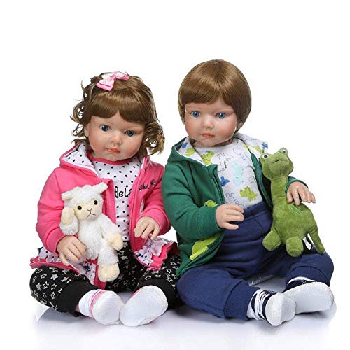 WYZQ Wiedergeborene Puppen, Wiedergeburt Einjährige Puppe Vollsilikon Simulationsmodell Kinderspielzeug Puzzle… – Bild 3