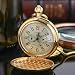 Imagen de Tiong Reloj de bolsillo mecánico vintage único Tourbillon con fase lunar
