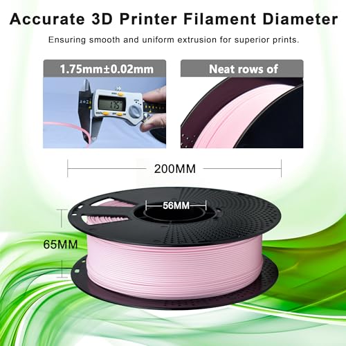 Image of iBOSS Matte PLA+ 3D Printer Filament 1.75mm, Matte Surface & Low Warping Filament 1kg Spool (2.2 lbs), Accuracy + /- 0.02 mm, Fit Most FDM Printers (Matte Water Pink)