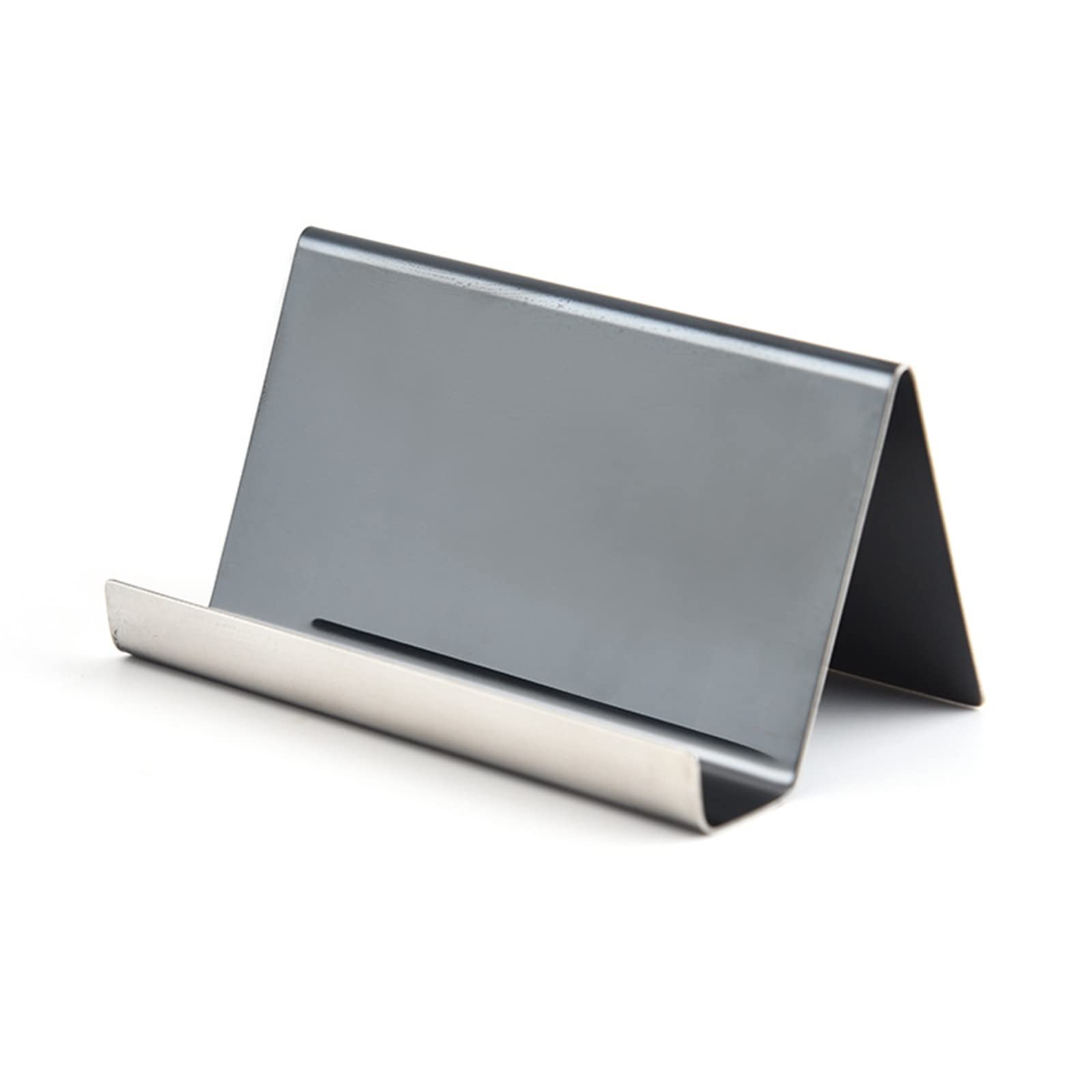 10Pcs In Acciaio Inox Porta Biglietti Da Visita Espositore Scaffale Multiuso Nome Cassa Tablet Titolari Stand