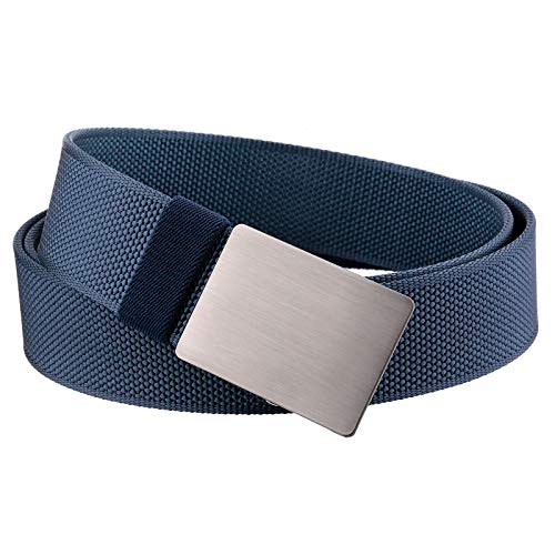 Samtree Military Nylon Web Belt For Men, Cut To Fit Full Adjustable Outdoor Tactical Belts With Removable Flip Top Buckle, Navy Blue #TOP25