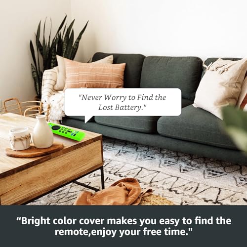 Image of (2 Pack) Onebom Silicone Protective Remote Cover, Anti-Slip Remote Control Case with Black Lanyard(Glow Green&Not Glow Orange)