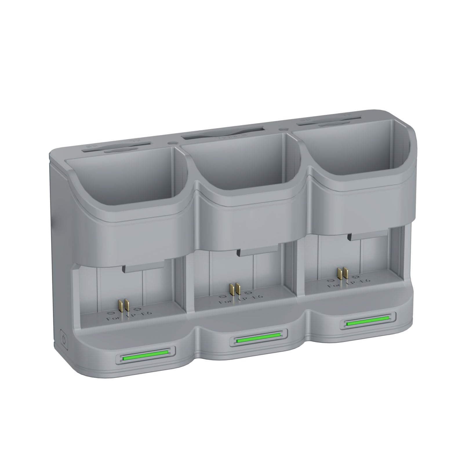 Custodia per Caricabatterie, Protezioni per Circuiti Quadrupli, Carica Contemporaneamente 3 Batterie Custodia per Batterie Multi Slot per Fotocamera, Scatola di Ricarica Portatile con