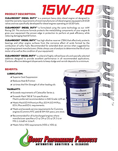 Aceite para motor diésel CleanBoost Diesel Duty 15W40 5 galones miniatura 3