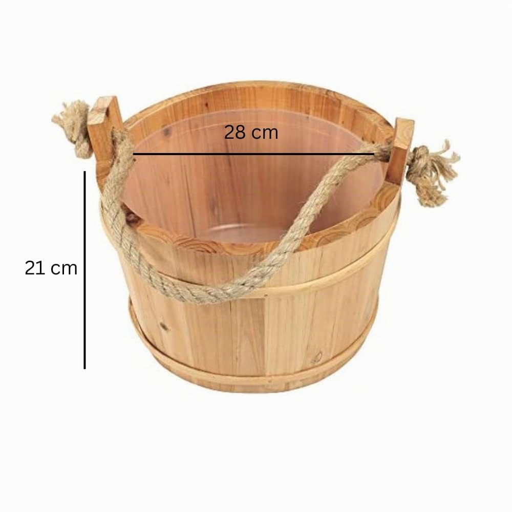 Croll & Denecke - Cubo para sauna (madera, 28 cm de diámetro)