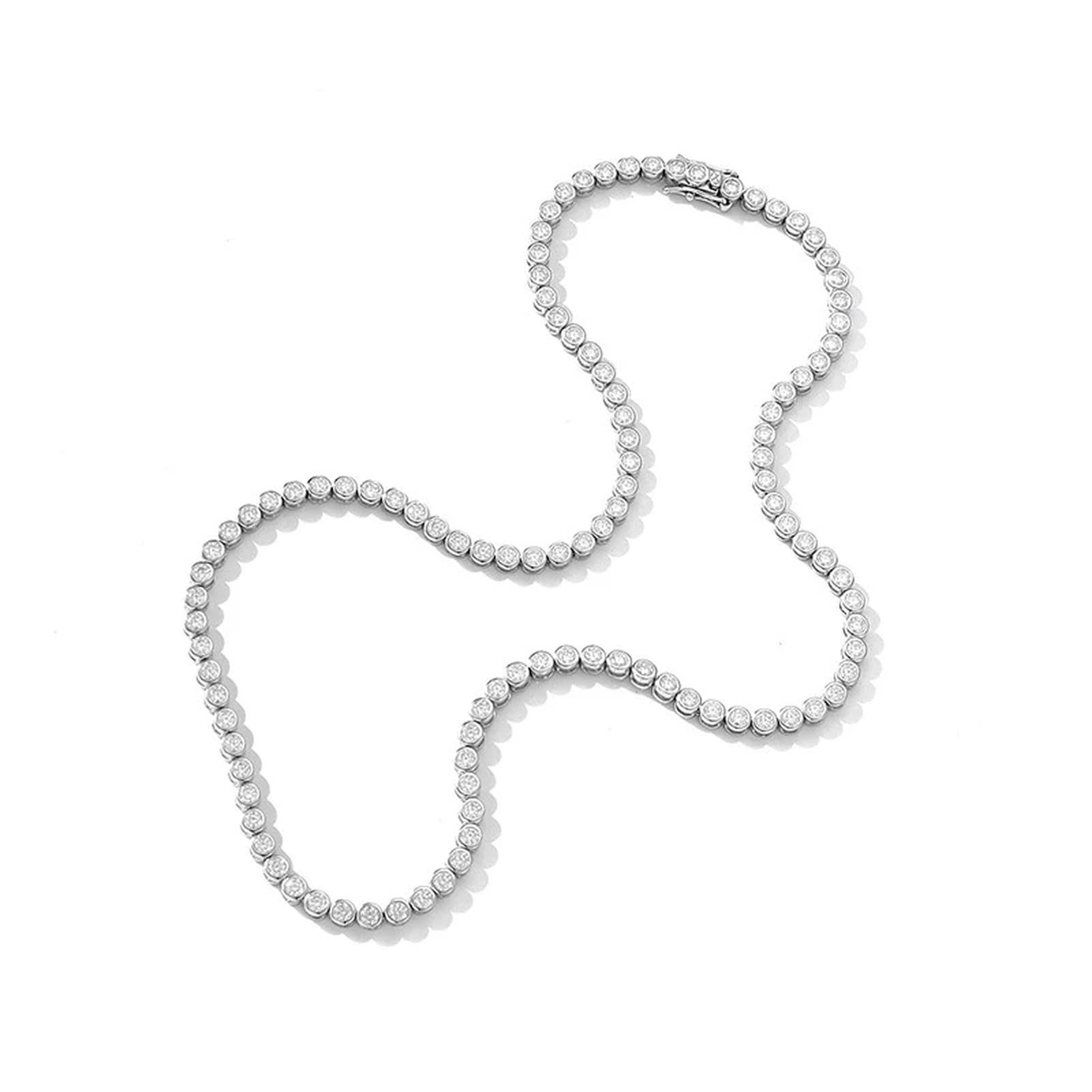 モアサナイト テニスネックレス 2mm 40cm シルバー925