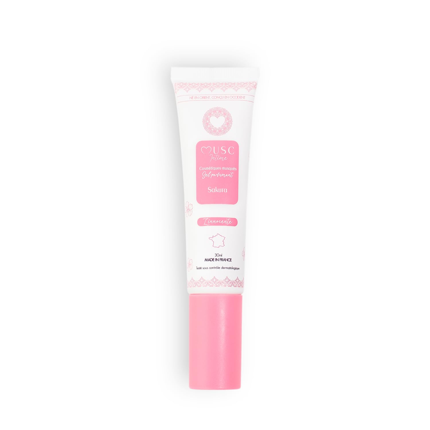 MUSC INTIME La Marque Officielle - Gel parfumant - Sakura - L'Innocente - Soin Femme - Absorbe Les Odeurs Les Plus Intimes - Tenue 48h - Flacon Pompe - 30ml