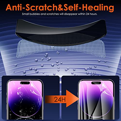 Jdhdl [2 Pack For Iphone 14 Pro Max Privacy Screen Protector (Not Glass), Anti-Spy Anti-Scratch Non-Breakable Flexible Soft Tpu Hydrogel Film Screen Protector For Iphone 14 Pro Max[Easy Installation] #TOP4