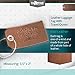 Ox & Pine Handmade Leather Luggage Tag With Travel Quote - 100% Full-Grain Leather (Dark Brown, Rustic Brown, Saddle Tan, Rustic Gray, or Black) 3.5