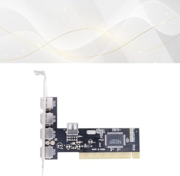 5 Ports PCI to USB 2.0 PCI Expansion Card Adapter Card 480Mbps Driver-Free PCI Card for Desktop Computer