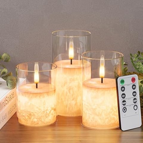 VIODAIM Crystal Texture Flameless Candles Cover