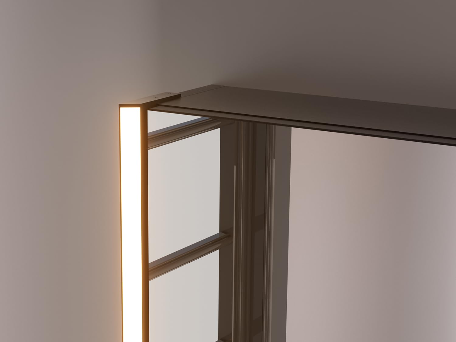 Armoire à pharmacie lumineuse à DEL de 76,2 cm x 58,2 cm avec miroir, bois résistant à l'humidité, intensité variable en continu, 3000 K/5500 K, étagère réglable, design à plat