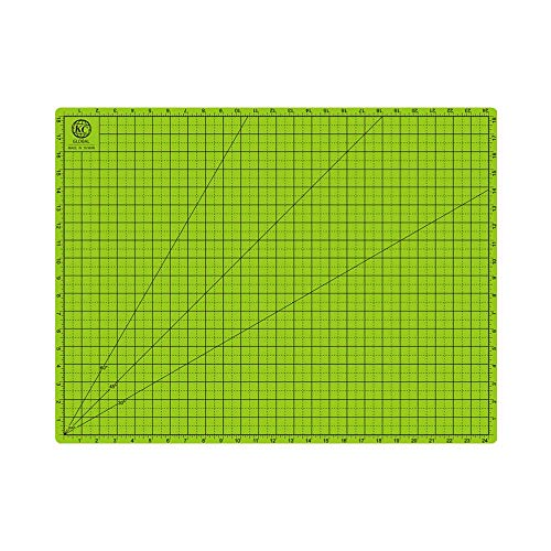 KC GLOBAL A2 (25 x 19 in.) Professional Grade Self-Healing Cutting Mat (Neon Green) - Odor-Free, Double-Sided, Eco-Friendly, Non-Slip, Premium Desk Mat for Crafting, Sewing, Quilting and Art Projects