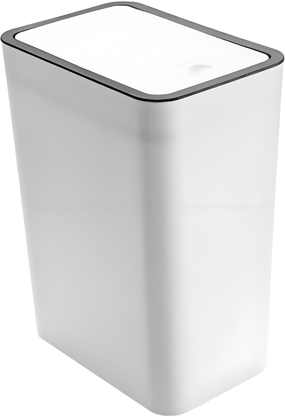 Trash Can, Household Garbage Cans Sealed Large Capacity Odorless With Press Top Plastic Trash Bin For Home Kitchen Living Room Bathroom (White)