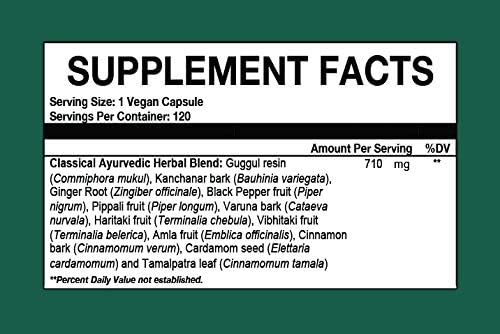 Miniatura 6 de Kanchnar Guggul - Armonía tiroidea y glandular - 120 cápsulas veganas - Resina Harmony Nutraceuticals Guggul