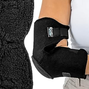 Vive Faux Sheepskin Elbow Pads (2 Pack) Elbow Protectors for Elderly, Seniors, Women, Men, Adults – Cushions for Bed Sores Prevention, Ulcers, Pressure Pain Relief – Soft Medical Pads – Universal Fit