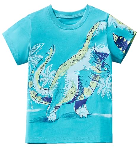 Image of Frogwill Toddler Boys Summer Clothes Hawaiian Jungle Animal Cotton T-Shirt and Poplin Short Outfit Set