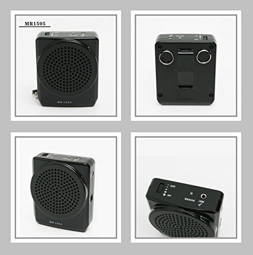VoiceBooster-Voice-Amplifier-12watts-Black-MR1505-by-TK-Products-Portable-for-Teachers-Coaches-Tour-Guides-Presentations-Costumes-Etc