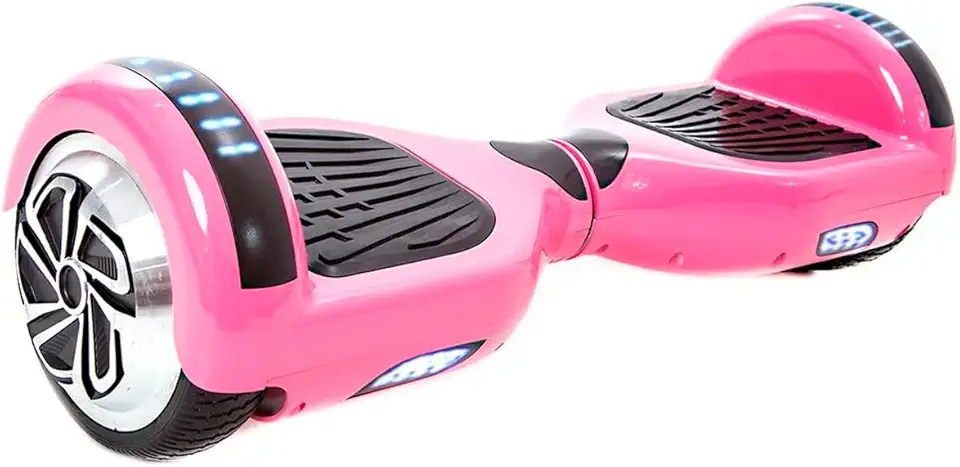 Hoverboard Skate Elétrico 6.5" com Led e Bluetooth Original Brinovar (Rosa)