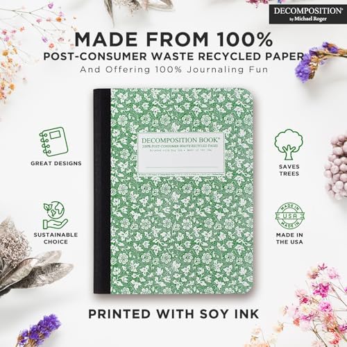 Parsley Decomposition Book: College-ruled Composition Notebook With 100% Post-Consumer-Waste Recycled Pages