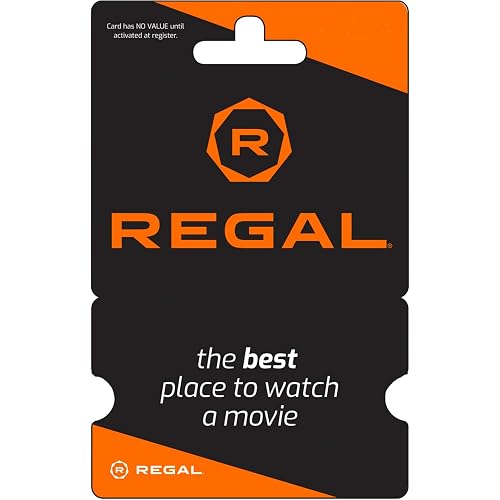 Regal Entertainment Physical Gift Card -$100