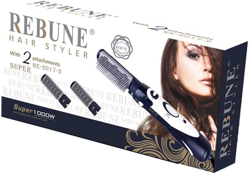 REBUNE RE-2017-2 Hair Styler 110/220V Adjustable Double Voltage 1000W Hair Styling Tool (white)