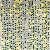 Freyalife Fake Vines for Room Decor(12 Pack 84 FT),with CE Certified 80 LED String Lights,Artificial Plant Ivy for Aesthetic Home Bedroom Wall Wedding Party Office Patio Indoor, Outdoor Garden Décor