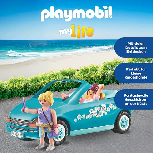 PLAYMOBIL | My Life | Cabrioausflug | Auto Spielzeug für Kinder ab 4 Jahren | Fahrzeug mit Figuren & Zubehör | Lernspielzeug | 71809 – Ansicht 5