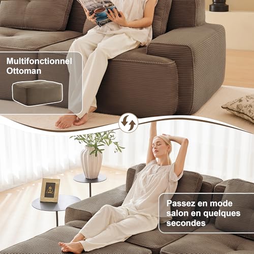 Sofá esquina modular de 2 plazas para tardes de cine en casa 7