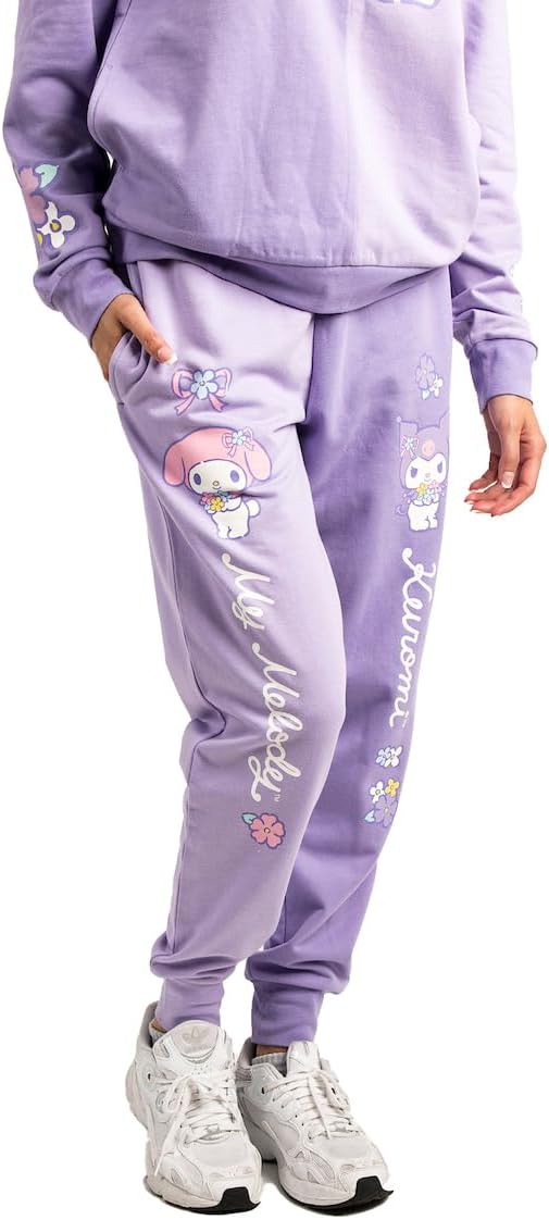 Bioworld Hello Kitty & Friends My Melody and Kuromi Women's Lilac Hoodie and Joggers 2-Piece Set - Image 3
