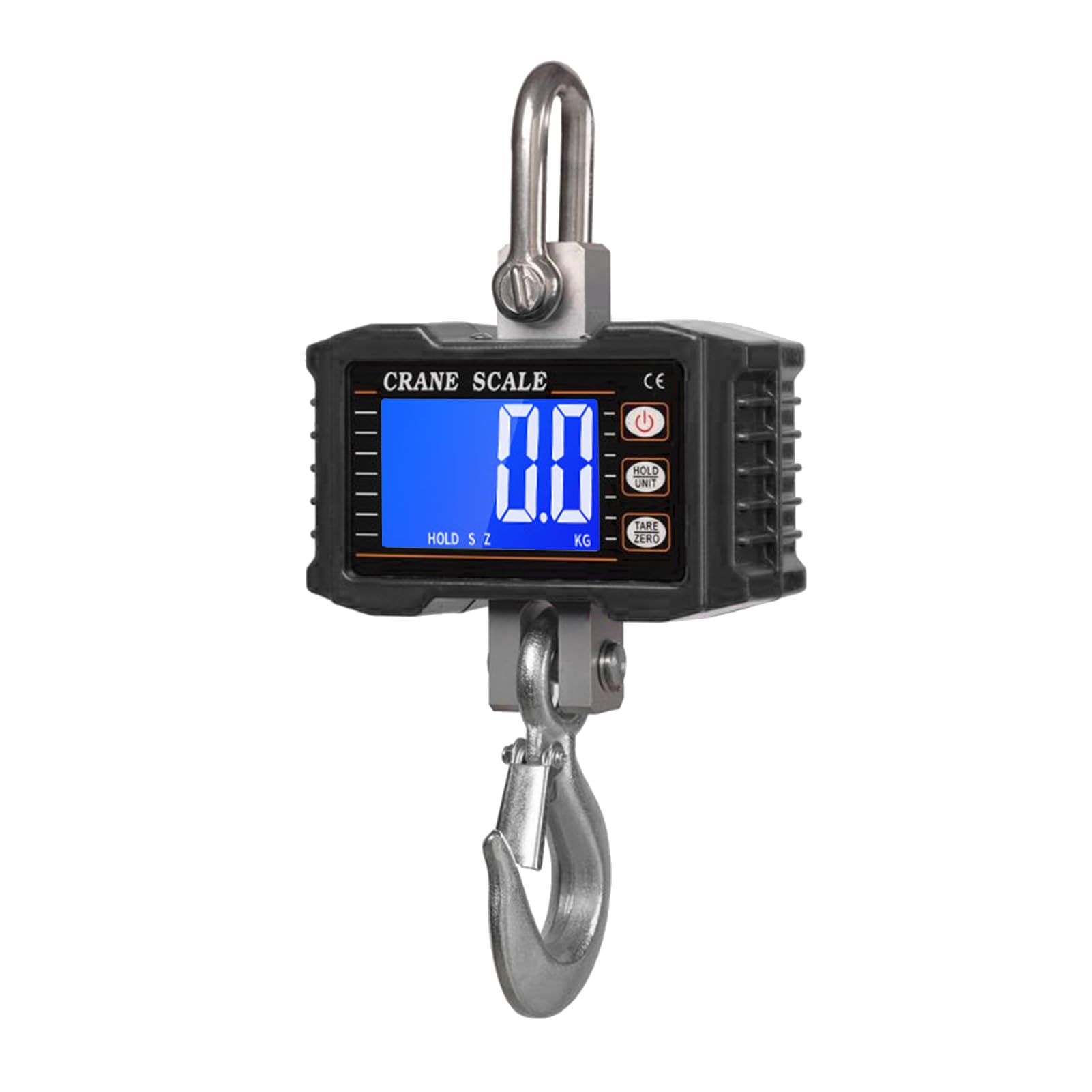 Bilancia da Gru Bilancia Digitale Sospesa per Spedizioni per Pacchi Posta 1000 Kg 2204 Libbre Retroilluminazione LCD Tara Mantenimento Dati Kg Lb (Nera)