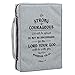 Christian Art Gifts Men/Women's Bible Cover Strong & Couragrous Joshua 1:9, Gray Canvas, Large