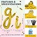 Gala Supplies Cursive Script Letter Balloons - Custom Rose Gold Silver Gold Balloon Letters for Birthday/Baby Shower - Personalized a Phrase/Word/Banner/Name - 16in Alphabet Foil Mylar Air Filled