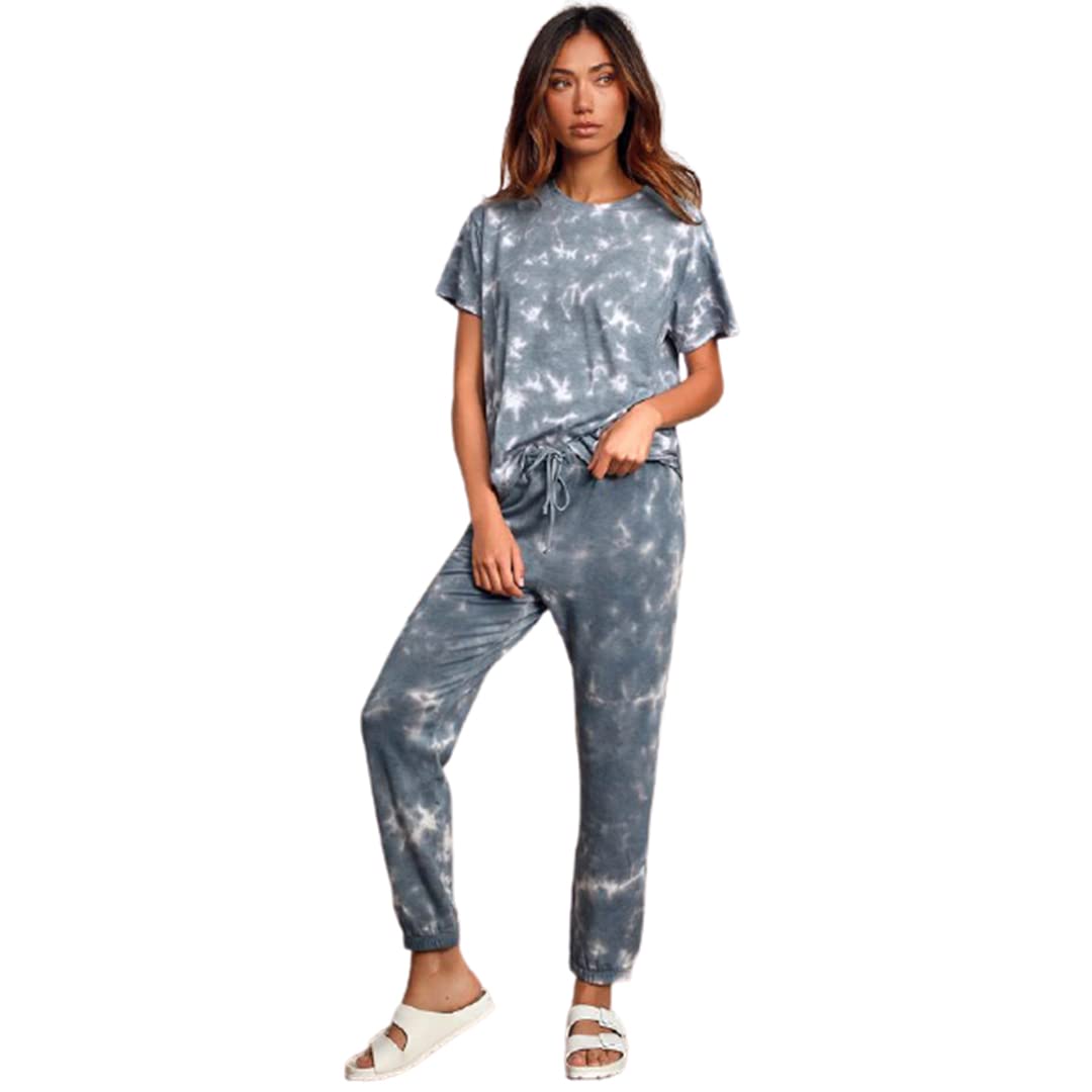 Ek Rag Tie and dye Half Sleeves Co - ords Set : Half Sleeve T-Shirt + Joggers Tie dye
