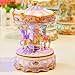 Dragon-Hub Music Box 3-Horse Carousel Gifts for Kids Children Girls Christmas Birthday Valentine's Gifts Decorations Melody Carrying You from Castle in The Sky (Laputa)