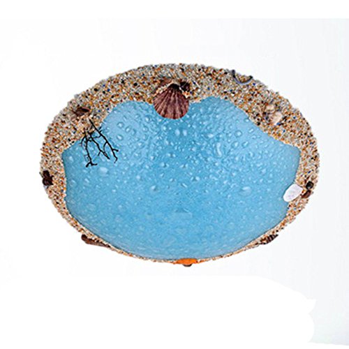 Preisvergleich Produktbild Larsure Led Zimmer Schlafzimmer Balkon Mediterran Deckenleuchte Kinder Studie Halle Deckenlampe Schale, rund, 30 CM 12 W Deckenleuchte gelb